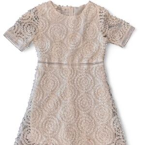 Womans Mocha Elegant Casual 
Skirt Cream White Dress Size Small